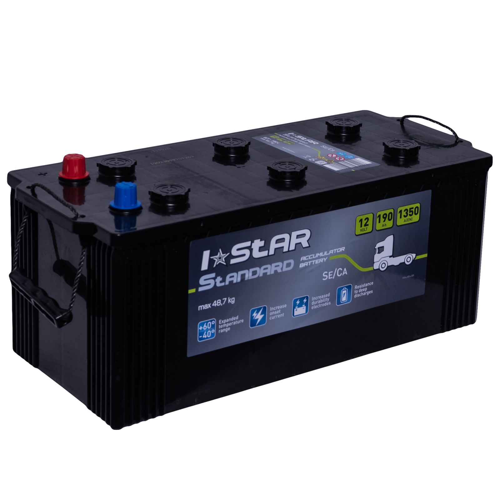 Акумулятор стартерний 6СТ-190 АПЗ I STAR Standard (+/-)